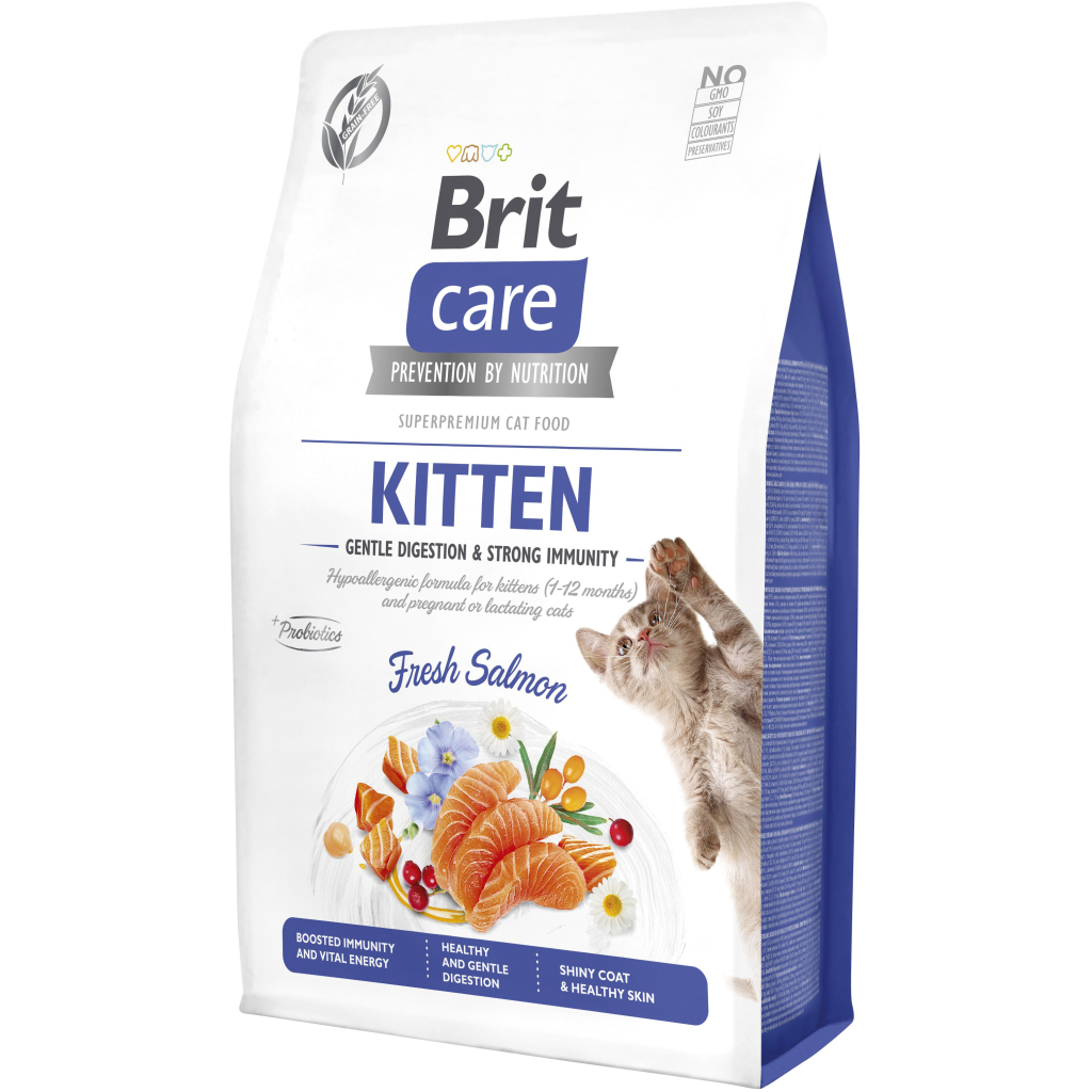 Сухий корм для кішок Brit Care Cat GF Kitten Gentle Digestion Strong Immunity з лососем 2 кг (8595602565047) Сухий корм для кішок Brit Care Cat GF Kitten Gentle Digestion Strong Immunity з лососем 2 кг (8595602565047)