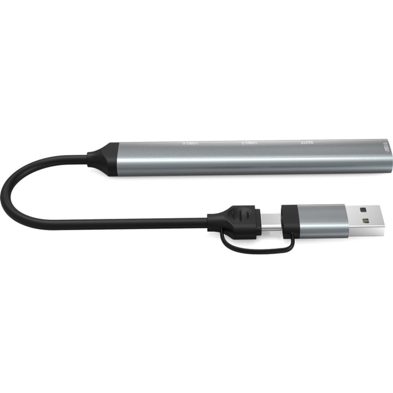 Концентратор Dynamode 5-in-1 USB Type-C/Type-A to 1хUSB3.0, 2xUSB 2.0, card-reader SD/MicroSD (DM-UH-514) - фото 2