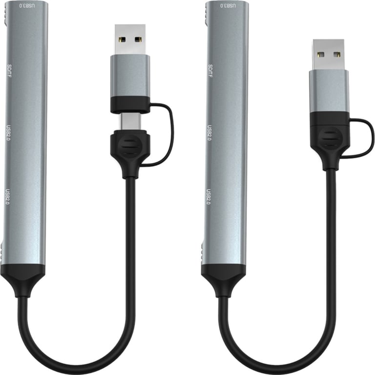Концентратор Dynamode 5-in-1 USB Type-C/Type-A to 1хUSB3.0, 2xUSB 2.0, card-reader SD/MicroSD (DM-UH-514) - фото 4