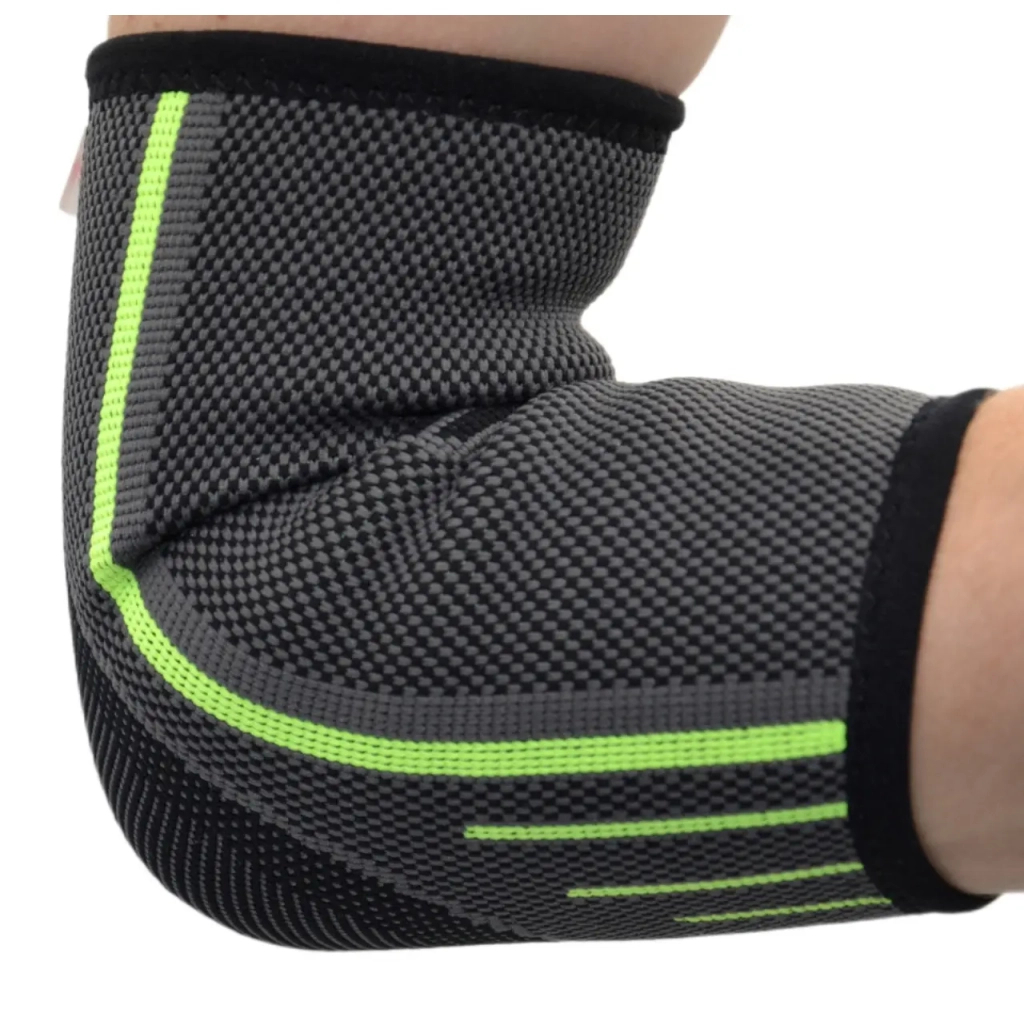 Фіксатор ліктя MadMax MFA-283 3D Compressive elbow support Dark grey/Neon green S (MFA-283_S) - фото 5 Фіксатор ліктя MadMax MFA-283 3D Compressive elbow support Dark grey/Neon green S (MFA-283_S) - фото 5