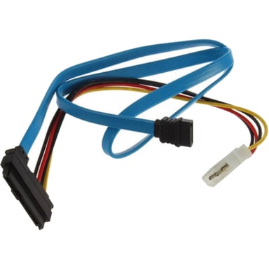 Кабель для передачі даних SATA 7pin (F) to SAS (SFF-8482) 0.7m Value (S0130) - фото 1