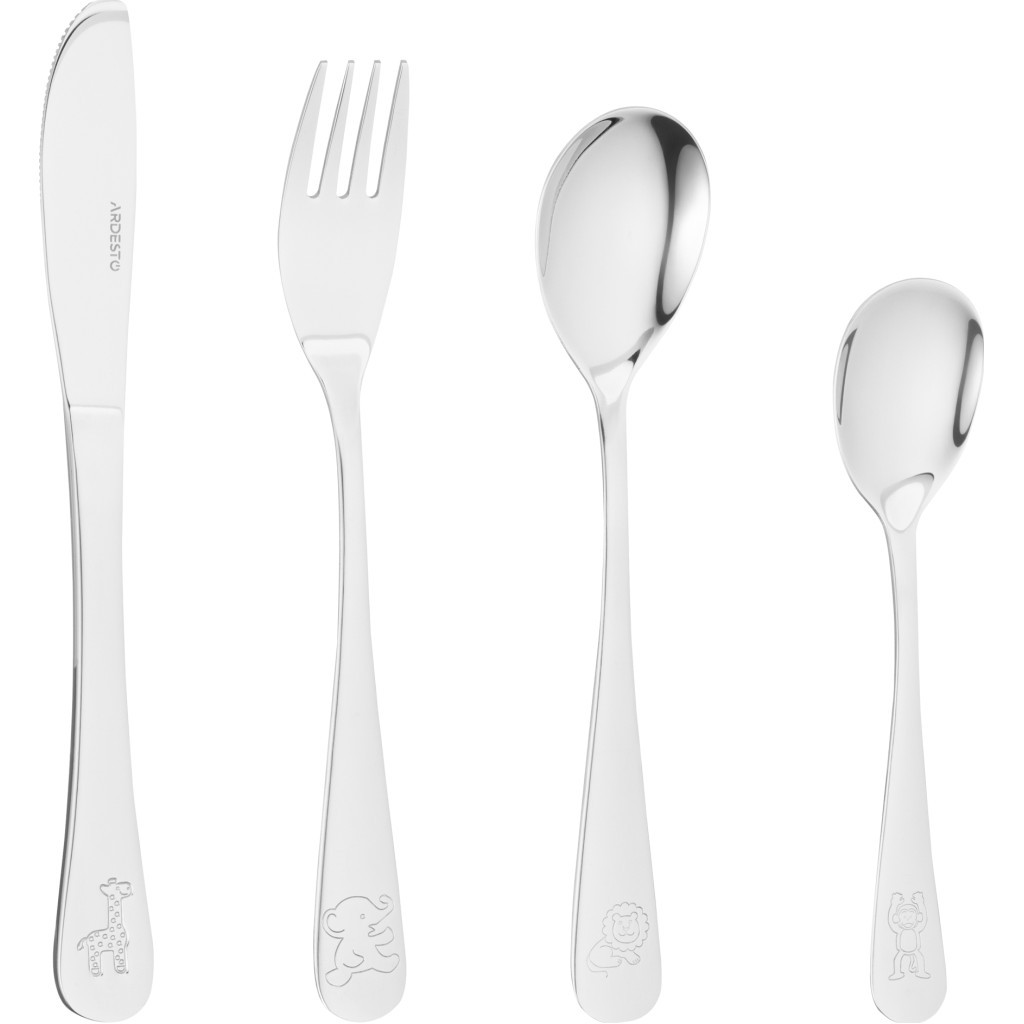 Набір столових приборів Ardesto Animals 4 предмета (AR0704AS) - фото 2 Набір столових приборів Ardesto Animals 4 предмета (AR0704AS) - фото 2