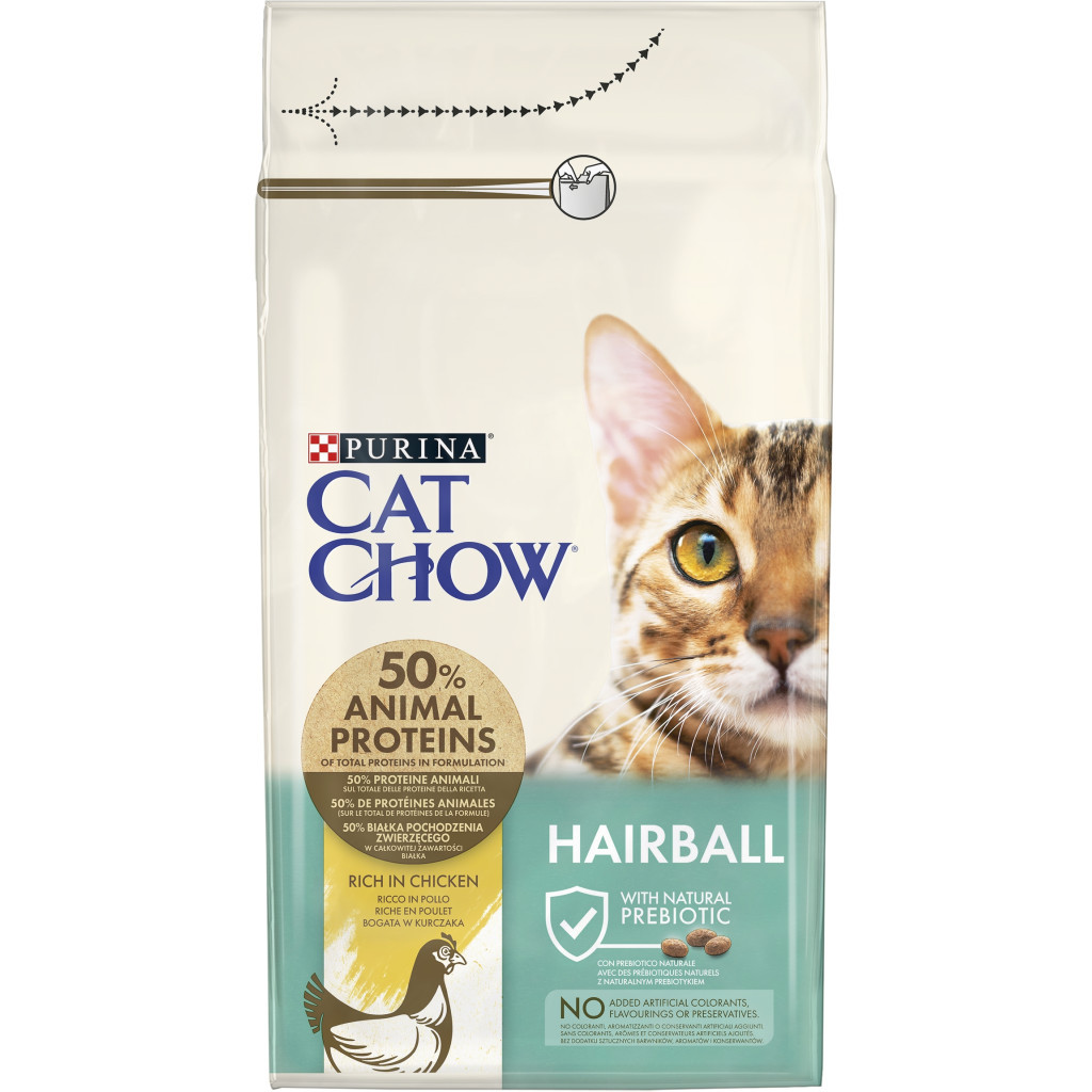 Сухий корм для кішок Purina Cat Chow Hairball з куркою 1.5 кг (5997204514486) Сухий корм для кішок Purina Cat Chow Hairball з куркою 1.5 кг (5997204514486)