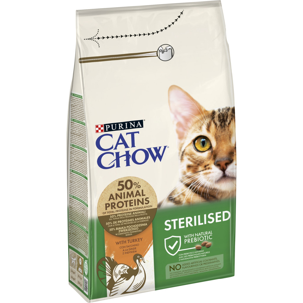 Сухий корм для кішок Purina Cat Chow Sterilised з індичкою 1.5 кг (7613287329516) - фото 1 Сухий корм для кішок Purina Cat Chow Sterilised з індичкою 1.5 кг (7613287329516) - фото 1