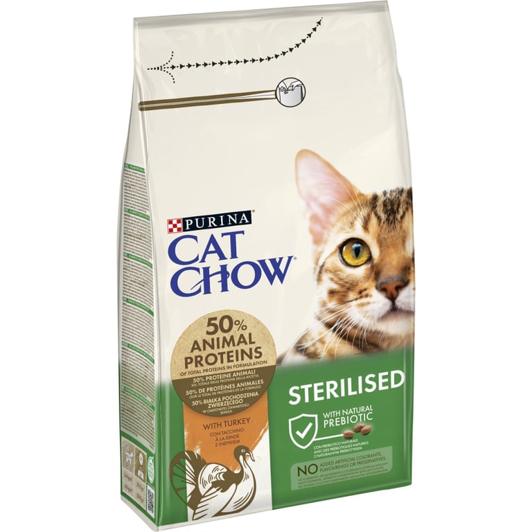 Сухий корм для кішок Purina Cat Chow Sterilised з індичкою 1.5 кг (7613287329516) - фото 1