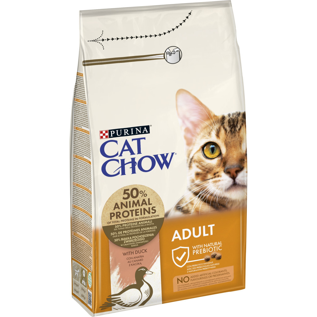Сухий корм для кішок Purina Cat Chow Adult з качкою 1.5 кг (7613035394117) - фото 2 Сухий корм для кішок Purina Cat Chow Adult з качкою 1.5 кг (7613035394117) - фото 2