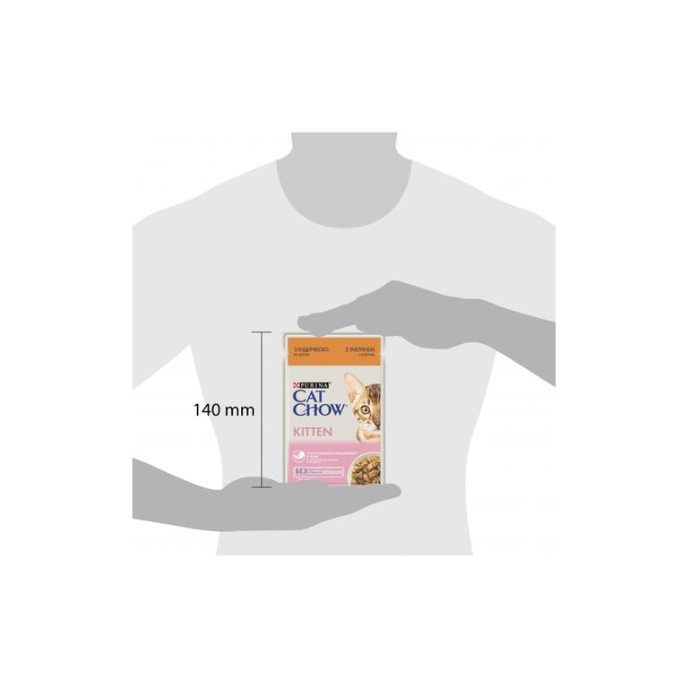 Вологий корм для кішок Purina Cat Chow Kitten з індичкою та цукіні в желе 85г (7613036595001) - фото 2