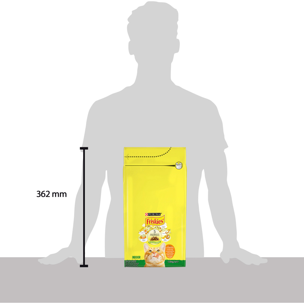 Сухий корм для кішок Purina Friskies Indoor з куркою та овочами 1.5 кг (7613031341887) - фото 4 Сухий корм для кішок Purina Friskies Indoor з куркою та овочами 1.5 кг (7613031341887) - фото 4