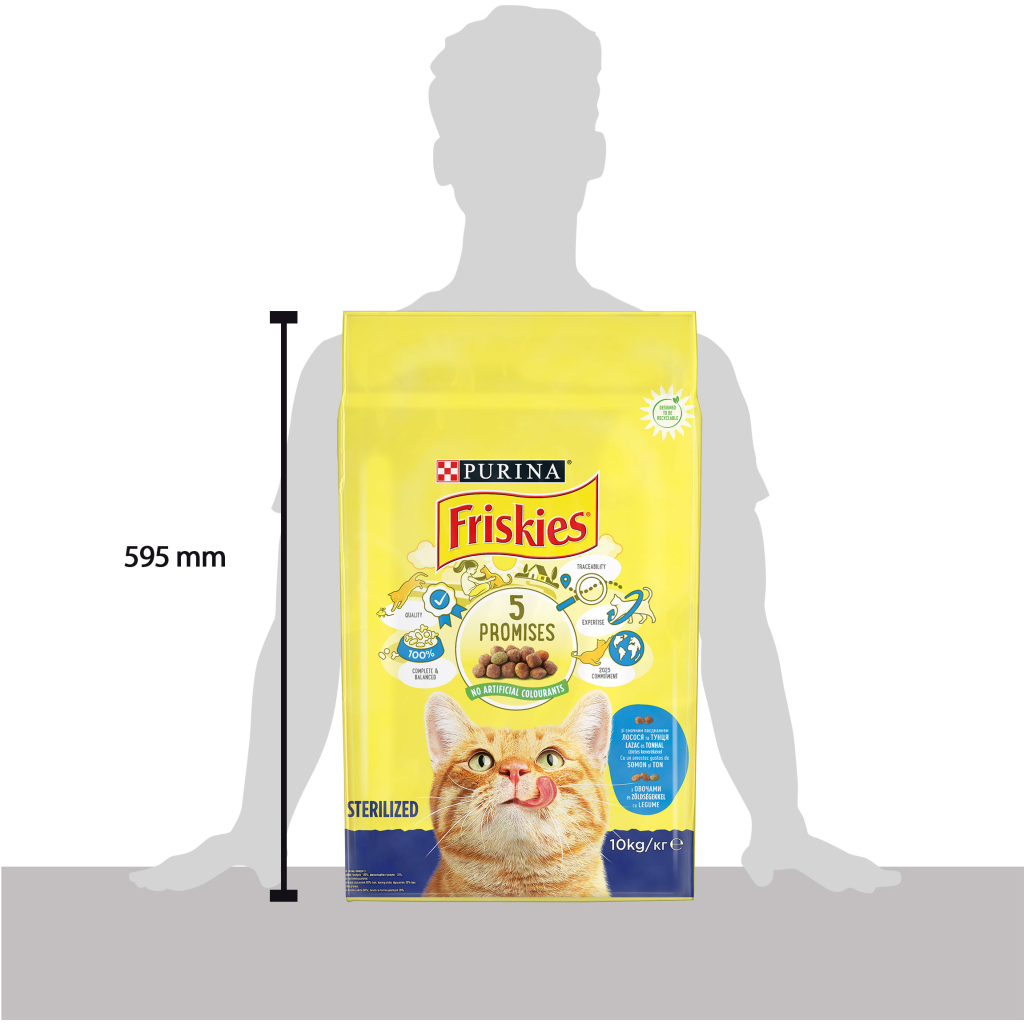 Сухий корм для кішок Purina Friskies Sterile з лососем і овочами 10 кг (7613033205064) - фото 4 Сухий корм для кішок Purina Friskies Sterile з лососем і овочами 10 кг (7613033205064) - фото 4
