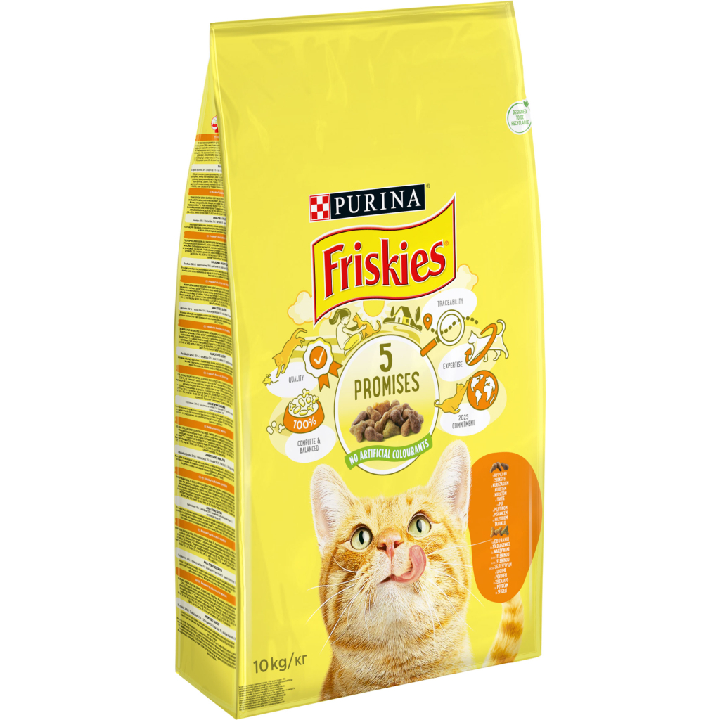 Сухий корм для кішок Purina Friskies з куркою та овочами 10 кг (5997204505101) - фото 1