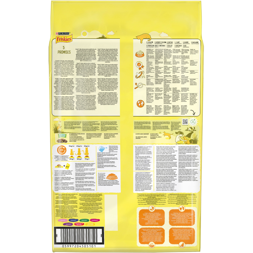Сухий корм для кішок Purina Friskies з куркою та овочами 10 кг (5997204505101) - фото 3 Сухий корм для кішок Purina Friskies з куркою та овочами 10 кг (5997204505101) - фото 3