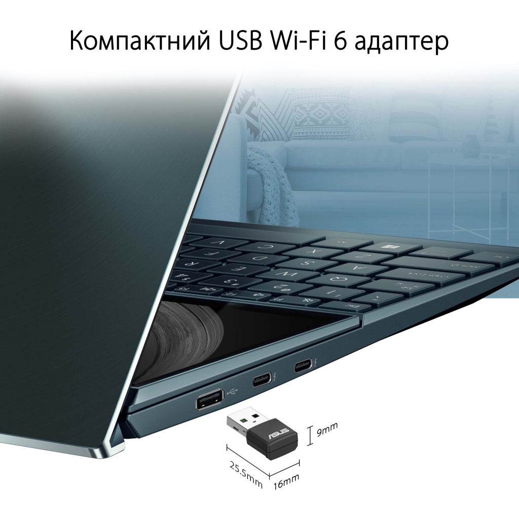 Мережева карта Wi-Fi ASUS USB-AX55 Nano - фото 7 Мережева карта Wi-Fi ASUS USB-AX55 Nano - фото 7