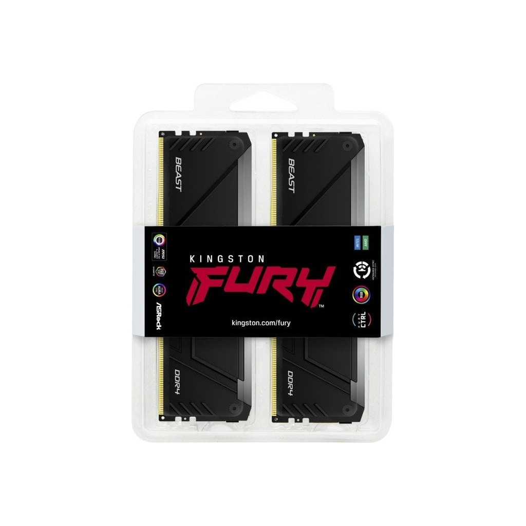 Модуль пам'яті для комп'ютера DDR4 32GB (2x16GB) 3200 MHz Beast RGB Kingston Fury (ex.HyperX) (KF432C16BB12AK2/32) - фото 3 Модуль пам'яті для комп'ютера DDR4 32GB (2x16GB) 3200 MHz Beast RGB Kingston Fury (ex.HyperX) (KF432C16BB12AK2/32) - фото 3