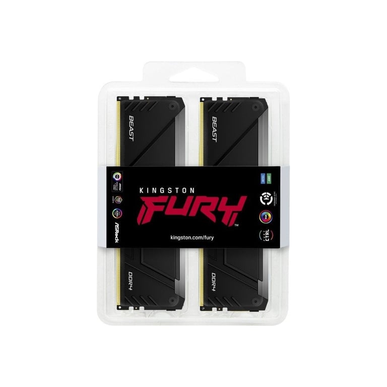 Модуль пам'яті для комп'ютера DDR4 32GB (2x16GB) 3200 MHz Beast RGB Kingston Fury (ex.HyperX) (KF432C16BB12AK2/32) - фото 3