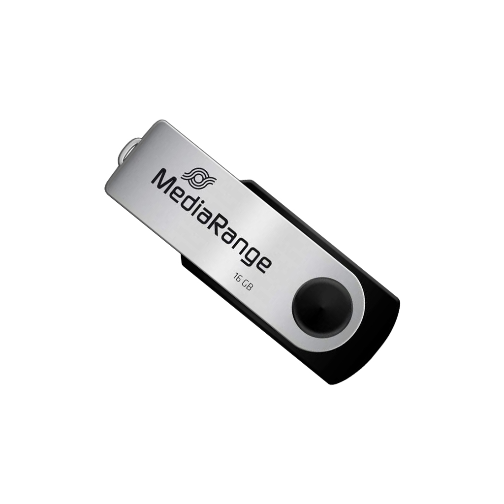 USB флеш накопичувач Mediarange 16GB Black/Silver USB 2.0 (MR910) - фото 1 USB флеш накопичувач Mediarange 16GB Black/Silver USB 2.0 (MR910) - фото 1