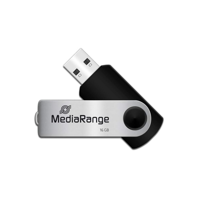 USB флеш накопичувач Mediarange 16GB Black/Silver USB 2.0 (MR910) - фото 2