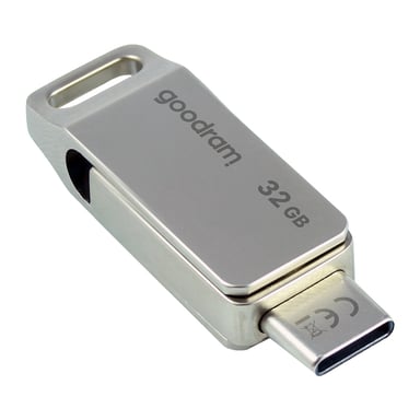 USB флеш накопичувач Goodram 32GB ODA3 Silver USB 3.0 / Type-C (ODA3-0320S0R11) - фото 1
