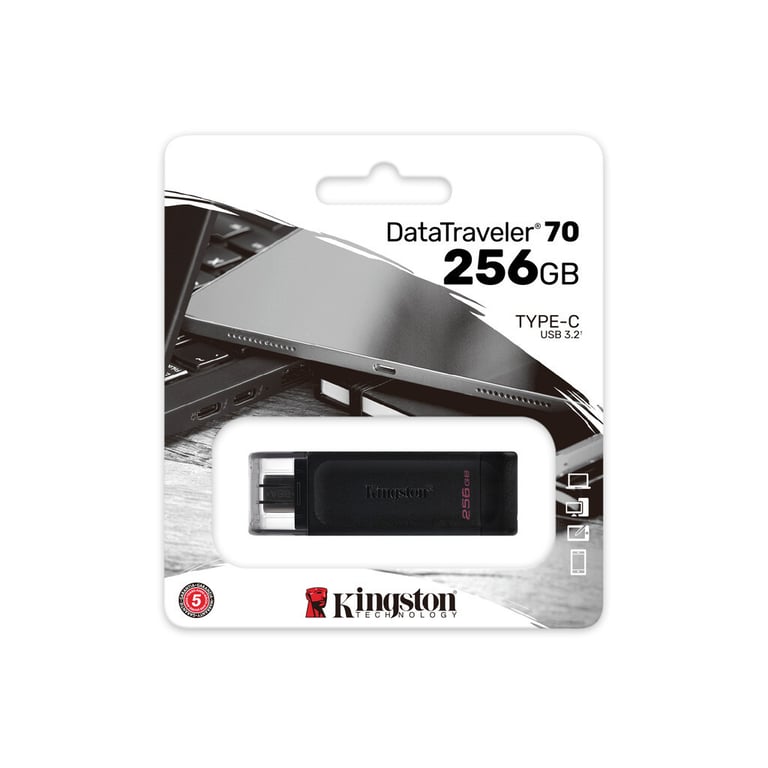 USB флеш накопичувач Kingston 256GB DataTraveller 70 USB 3.2 / Type-C (DT70/256GB) - фото 8