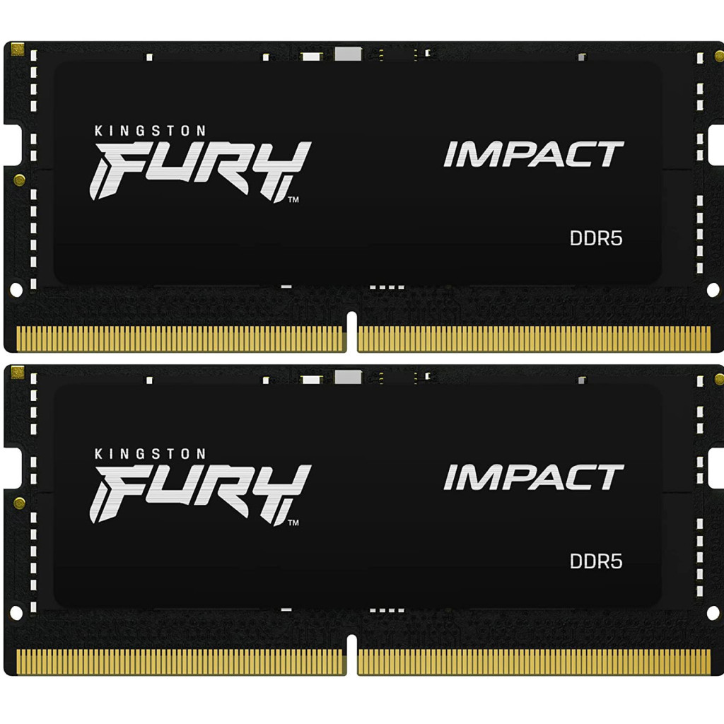 Модуль пам'яті для ноутбука SoDIMM DDR5 32GB (2x16GB) 5600 MHz Impact Black Kingston Fury (ex.HyperX) (KF556S40IBK2-32) - фото 1