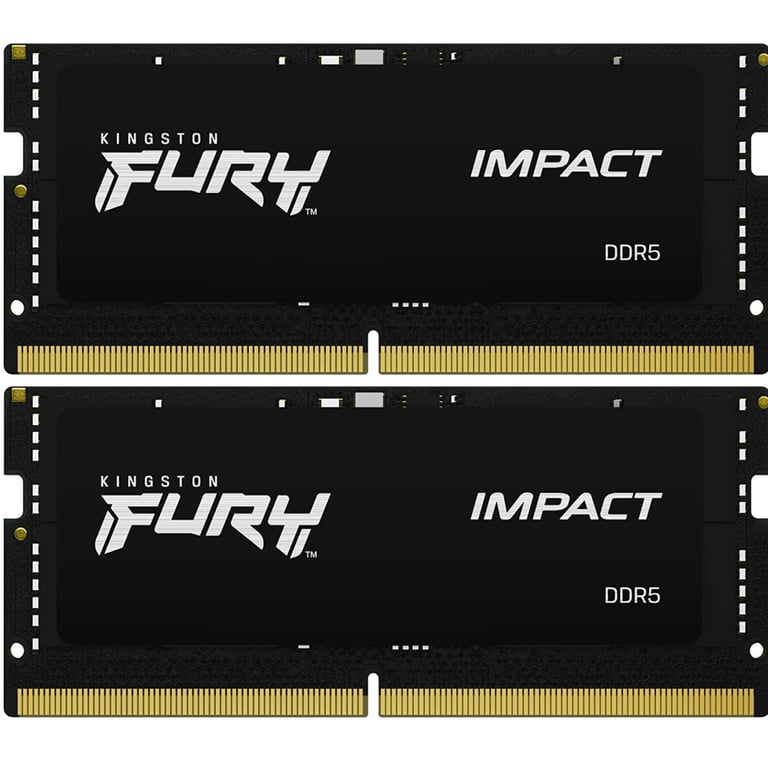 Модуль пам'яті для ноутбука SoDIMM DDR5 32GB (2x16GB) 5600 MHz Impact Black Kingston Fury (ex.HyperX) (KF556S40IBK2-32) - фото 1
