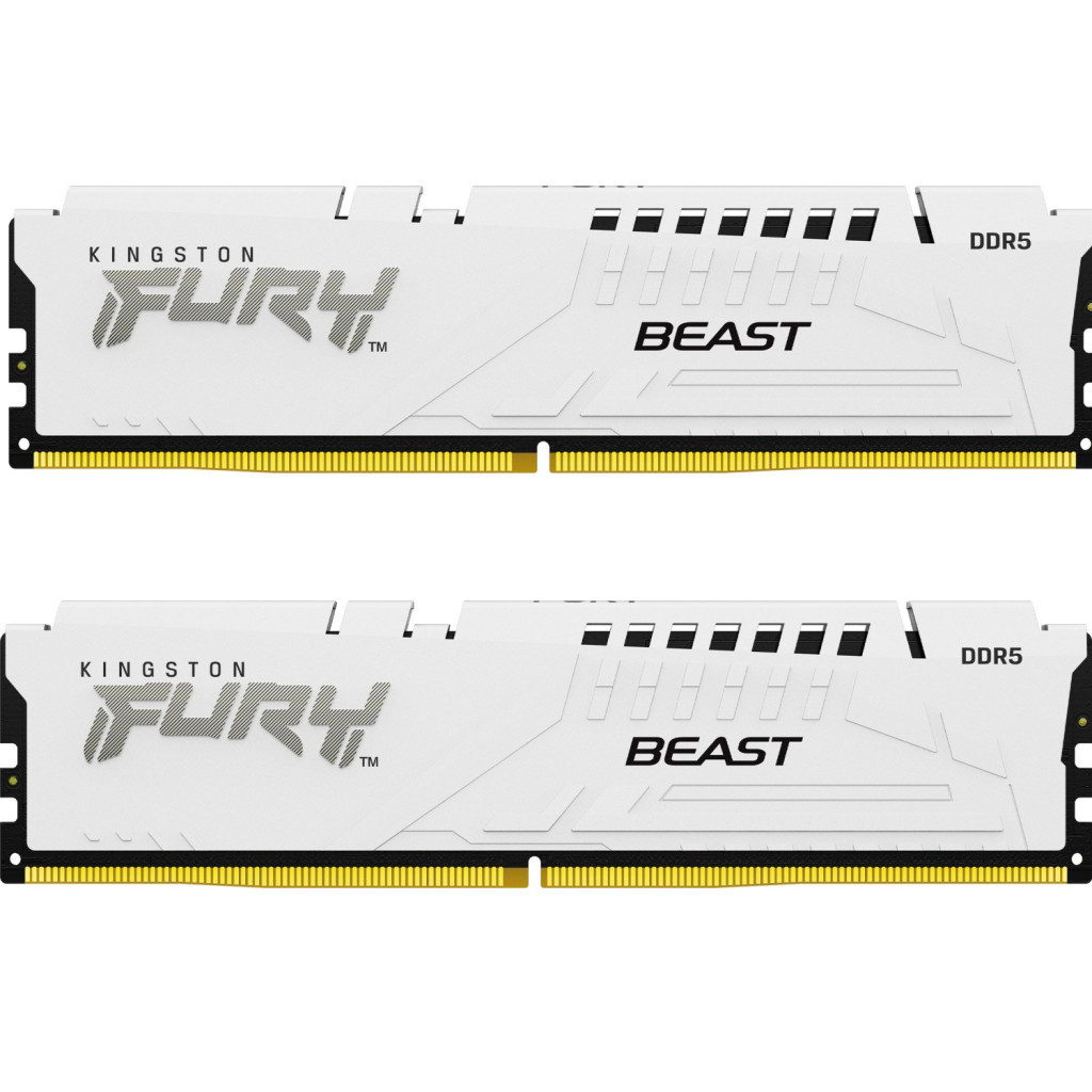Модуль пам'яті для комп'ютера DDR5 32GB (2x16GB) 5600 MHz Beast White Kingston Fury (ex.HyperX) (KF556C36BWEK2-32) - фото 1