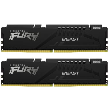 Модуль пам'яті для комп'ютера DDR5 64GB (2x32GB) 5600 MHz Beast Black Kingston Fury (ex.HyperX) (KF556C36BBEK2-64) - фото 1