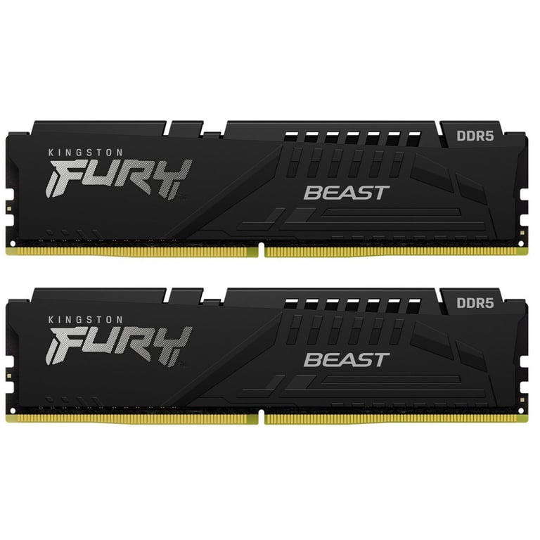 Модуль пам'яті для комп'ютера DDR5 64GB (2x32GB) 5600 MHz Beast Black Kingston Fury (ex.HyperX) (KF556C36BBEK2-64) - фото 1
