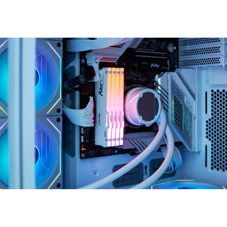 Модуль пам'яті для комп'ютера DDR5 64GB (2x32GB) 5600 MHz Beast White RGB Kingston Fury (ex.HyperX) (KF556C36BWEAK2-64) - фото 6