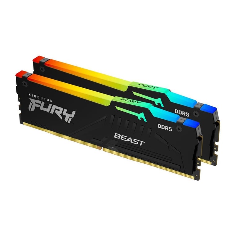 Модуль пам'яті для комп'ютера DDR5 64GB (2x32GB) 6000 MHz Beast RGB Kingston Fury (ex.HyperX) (KF560C36BBEAK2-64) - фото 2