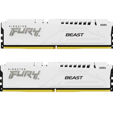 Модуль пам'яті для комп'ютера DDR5 64GB (2x32GB) 6000 MHz Beast White Kingston Fury (ex.HyperX) (KF560C36BWEK2-64) - фото 1