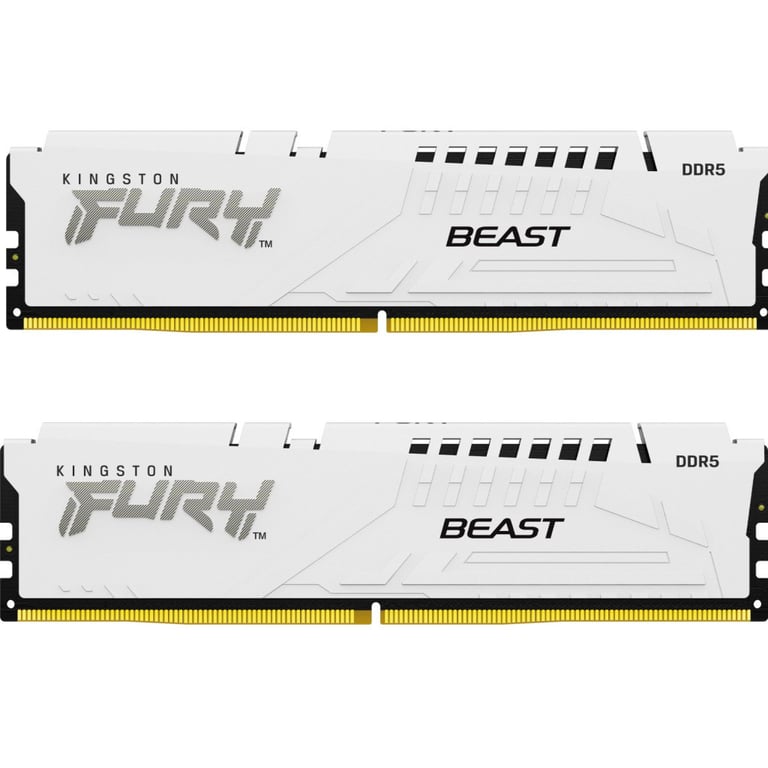 Модуль пам'яті для комп'ютера DDR5 64GB (2x32GB) 6000 MHz Beast White Kingston Fury (ex.HyperX) (KF560C36BWEK2-64) - фото 1