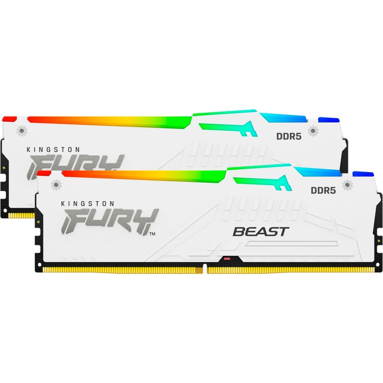 Модуль пам'яті для комп'ютера DDR5 64GB (2x32GB) 6000 MHz Beast White RGB Kingston Fury (ex.HyperX) (KF560C36BWEAK2-64) - фото 4
