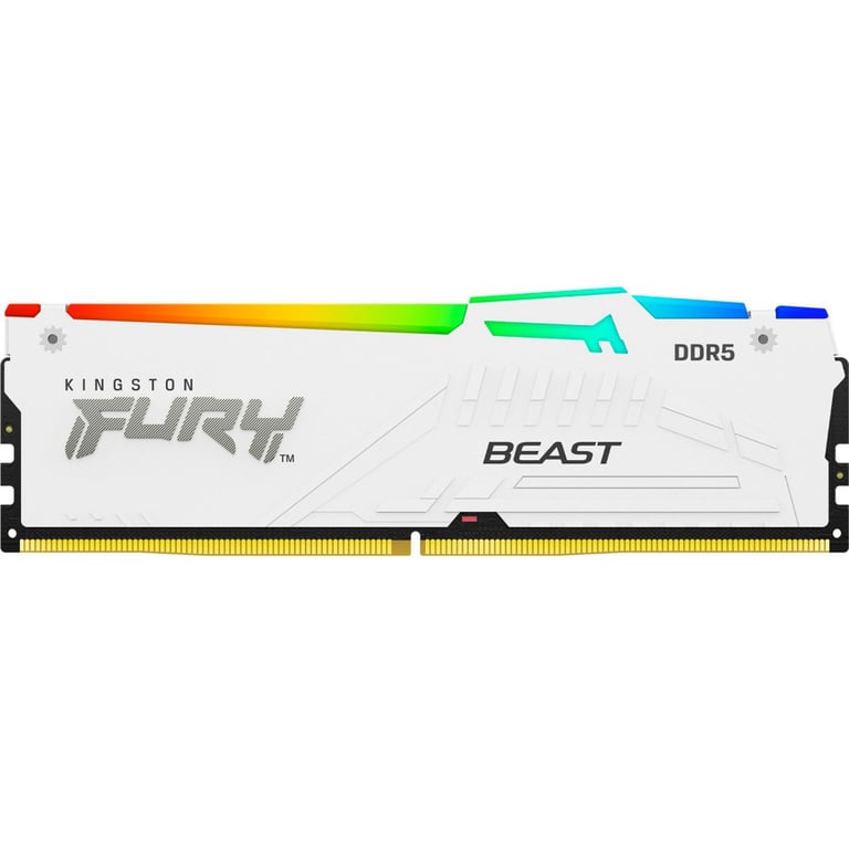 Модуль пам'яті для комп'ютера DDR5 32GB 5600 MHz Beast White RGB Kingston Fury (ex.HyperX) (KF556C36BWEA-32) - фото 1