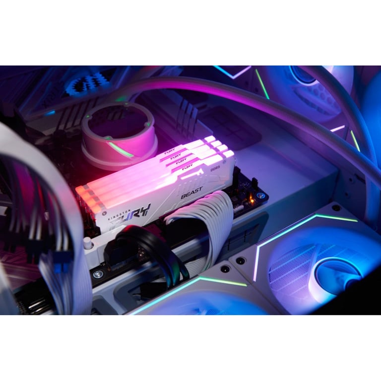 Модуль пам'яті для комп'ютера DDR5 32GB 5600 MHz Beast White RGB Kingston Fury (ex.HyperX) (KF556C36BWEA-32) - фото 5