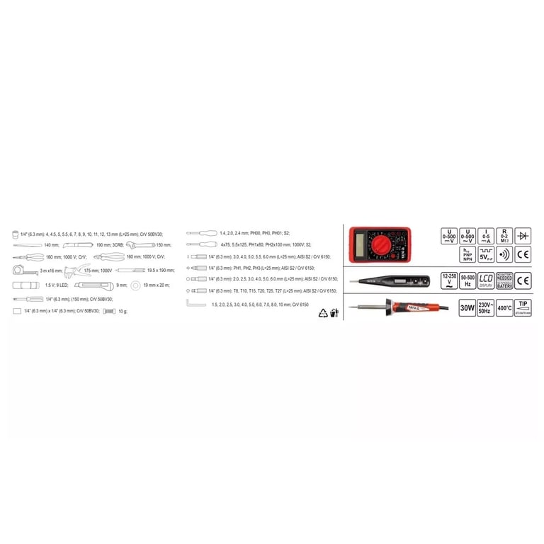 Набір інструментів Yato YT-39009 - фото 10