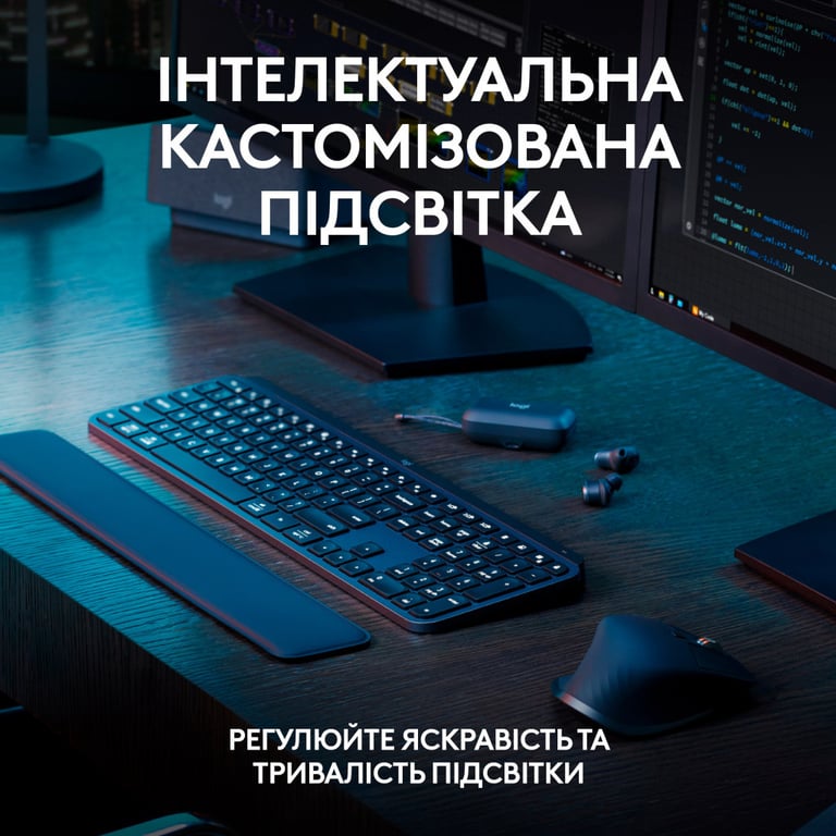 Клавіатура Logitech MX Keys S Wireless UA Graphite (920-011593) - фото 4