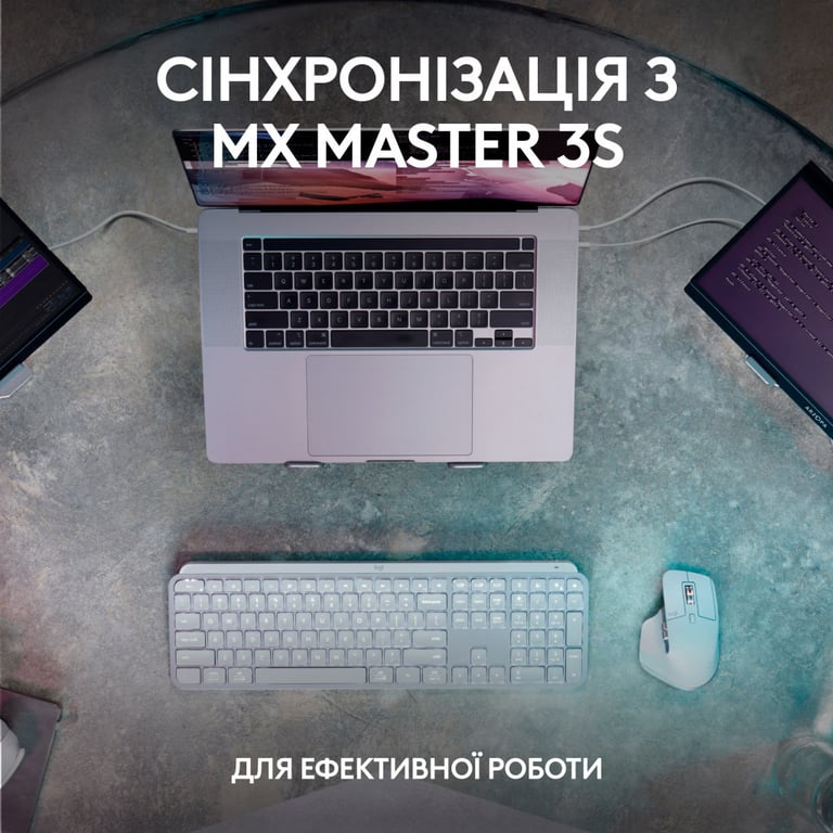 Клавіатура Logitech MX Keys S Wireless UA Graphite (920-011593) - фото 8