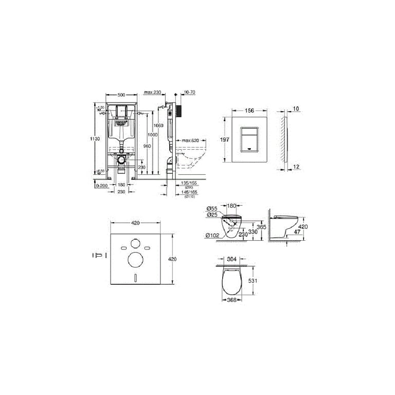 Інсталяція Grohe для унітаза 5 в 1 Rapid SL (39586000) - фото 9