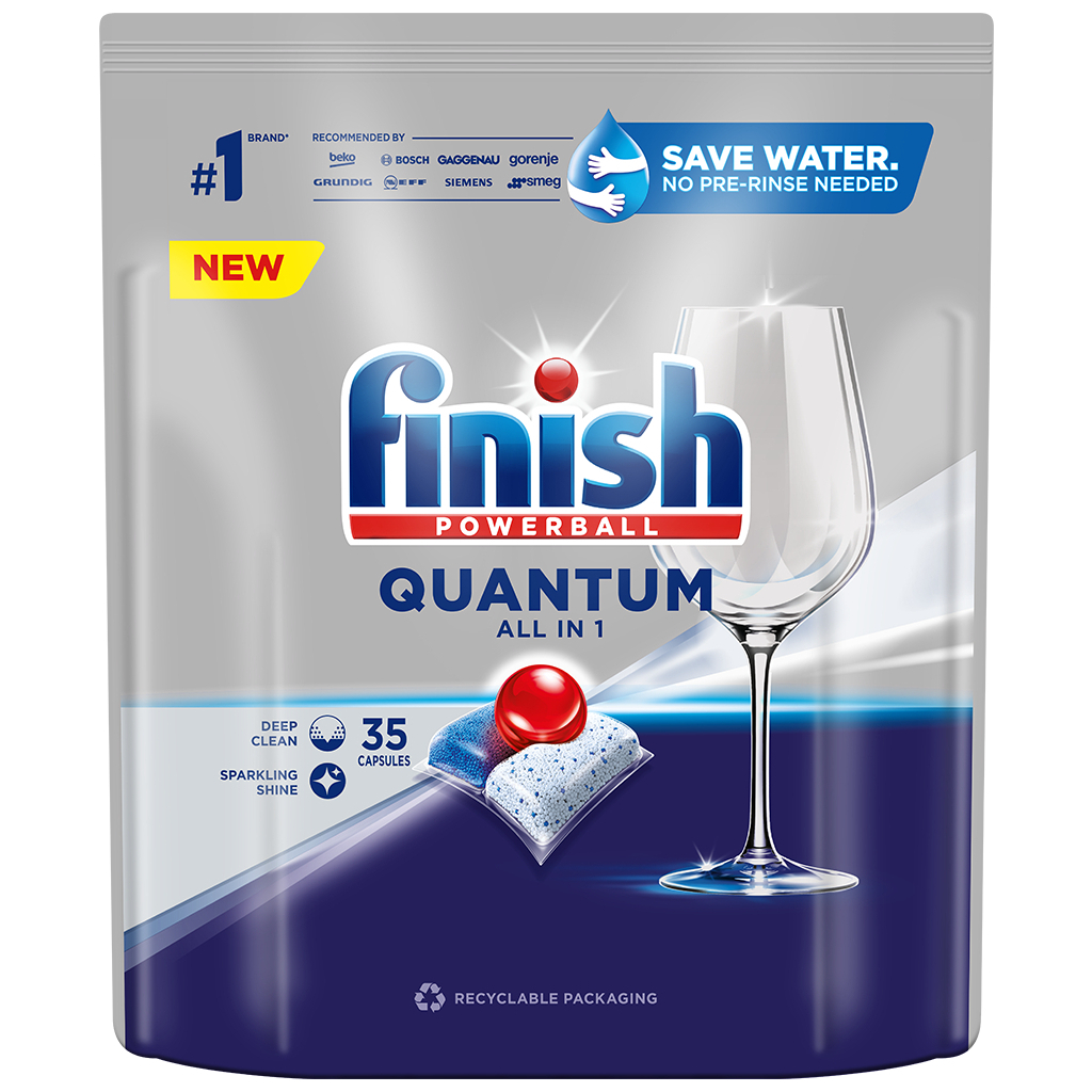 Таблетки для посудомийних машин Finish Quantum All in 1 35 шт. (5908252005215) - фото 1 Таблетки для посудомийних машин Finish Quantum All in 1 35 шт. (5908252005215) - фото 1