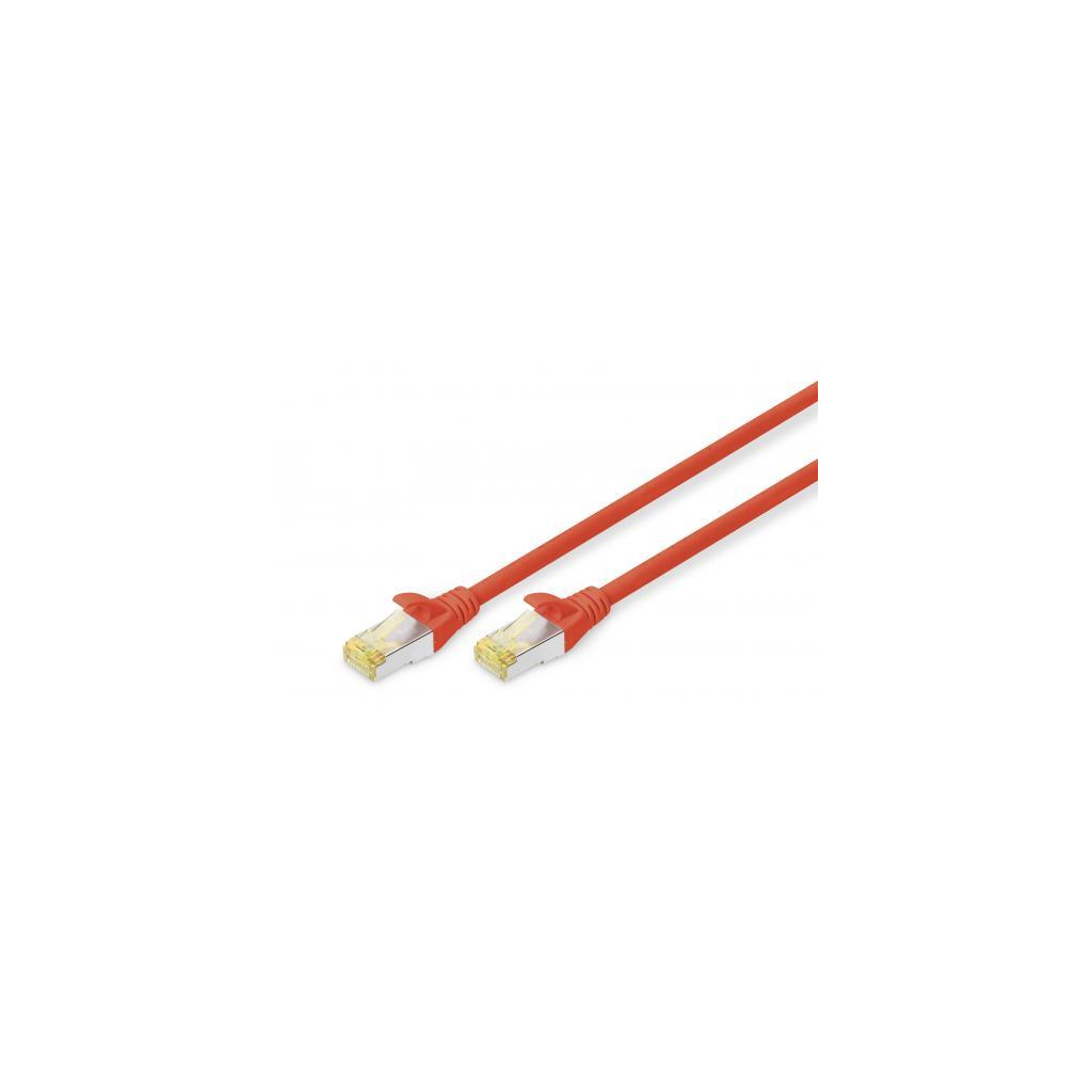 Патч-корд 1м, CAT 6a S-FTP, AWG 26/7, Cu, LSZH, red Digitus (DK-1644-A-010/R) - фото 1