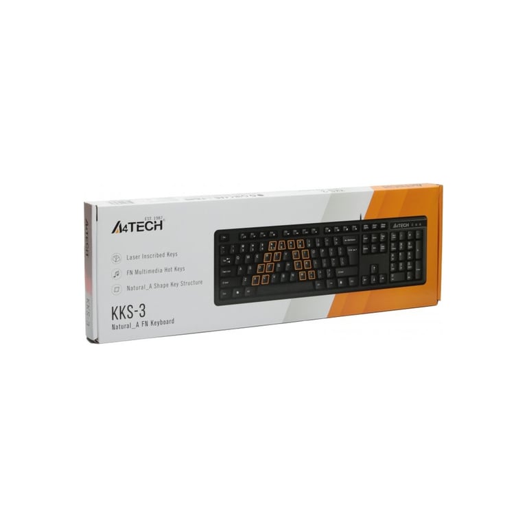 Клавіатура A4Tech KKS-3 USB Black - фото 4