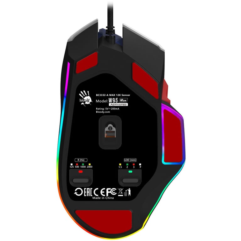 Мишка A4Tech Bloody W95 Max RGB Activated USB Sports Navy (4711421985659) - фото 9