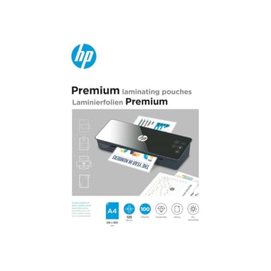 Плівка для ламінування HP Premium Laminating Pouches, A4, 125 Mic, 216x303, 100 pcs (9124) (838148) - фото 1