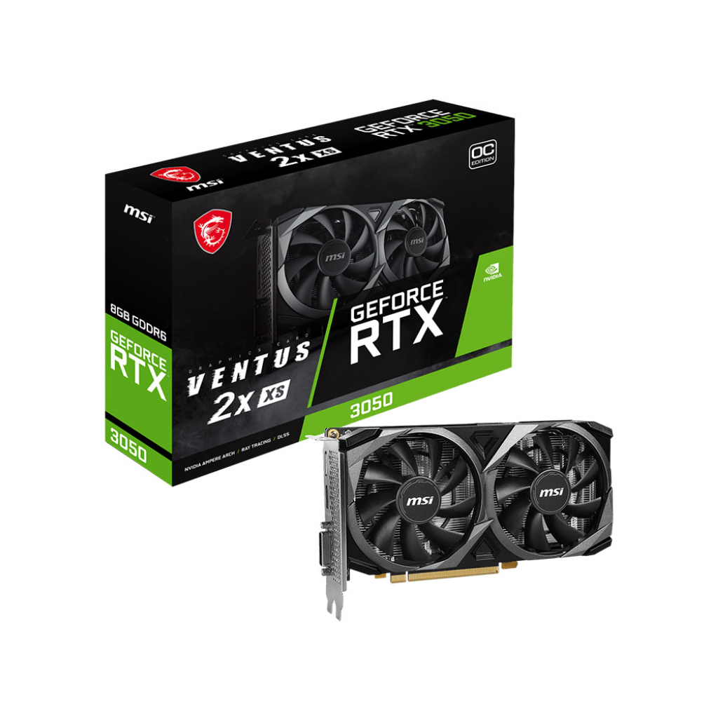 Відеокарта MSI GeForce RTX3050 8Gb VENTUS 2X XS OC (RTX 3050 VENTUS 2X XS 8G OC) - фото 5 Відеокарта MSI GeForce RTX3050 8Gb VENTUS 2X XS OC (RTX 3050 VENTUS 2X XS 8G OC) - фото 5