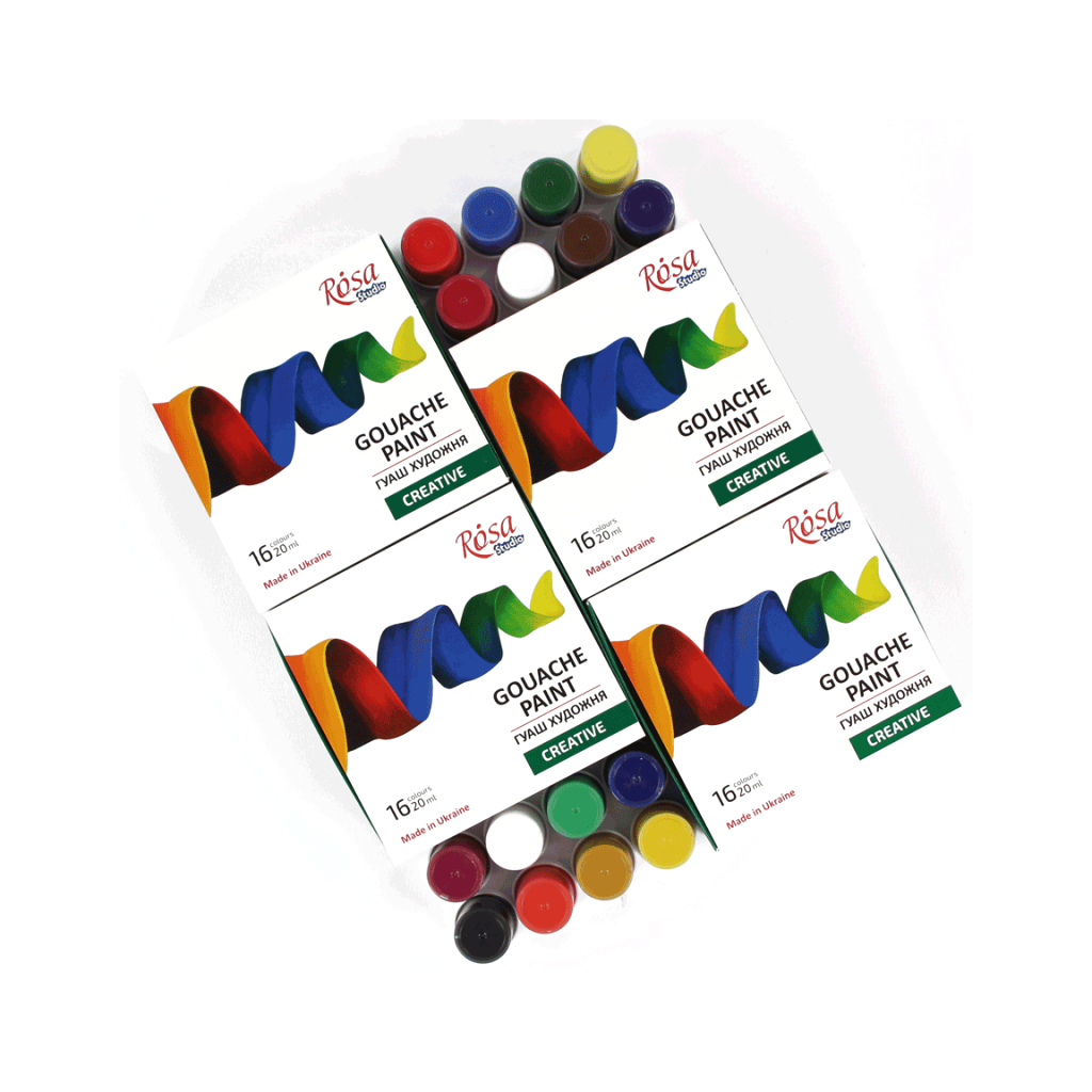 Гуашеві фарби Rosa Studio Creative 16*20 мл (4823098531609) - фото 3 Гуашеві фарби Rosa Studio Creative 16*20 мл (4823098531609) - фото 3
