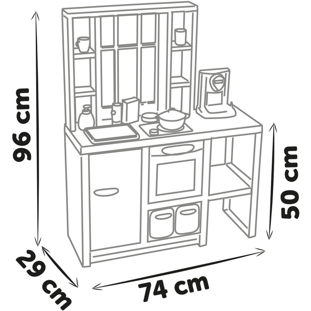 Ігровий набір Smoby Інтерактивна кухня Лофт із кавоваркою, аксесуарами та звуковим ефектом (312600) - фото 5 Ігровий набір Smoby Інтерактивна кухня Лофт із кавоваркою, аксесуарами та звуковим ефектом (312600) - фото 5