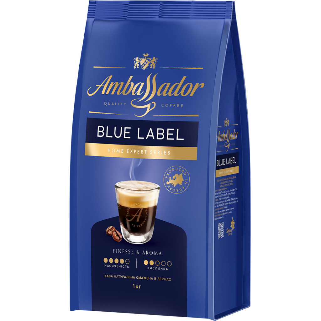 Кава Ambassador Blue Label в зернах 1 кг (am.52078) - фото 1 Кава Ambassador Blue Label в зернах 1 кг (am.52078) - фото 1