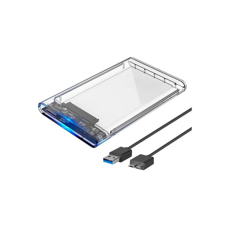 Кишеня зовнішня Dynamode 2.5" SATA HDD/SSD USB 3.0 Transparent (DM-CAD-25316) - фото 1