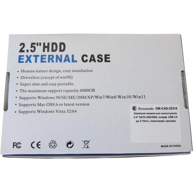 Кишеня зовнішня Dynamode 2.5" SATA HDD/SSD USB 3.0 Transparent (DM-CAD-25316) - фото 12