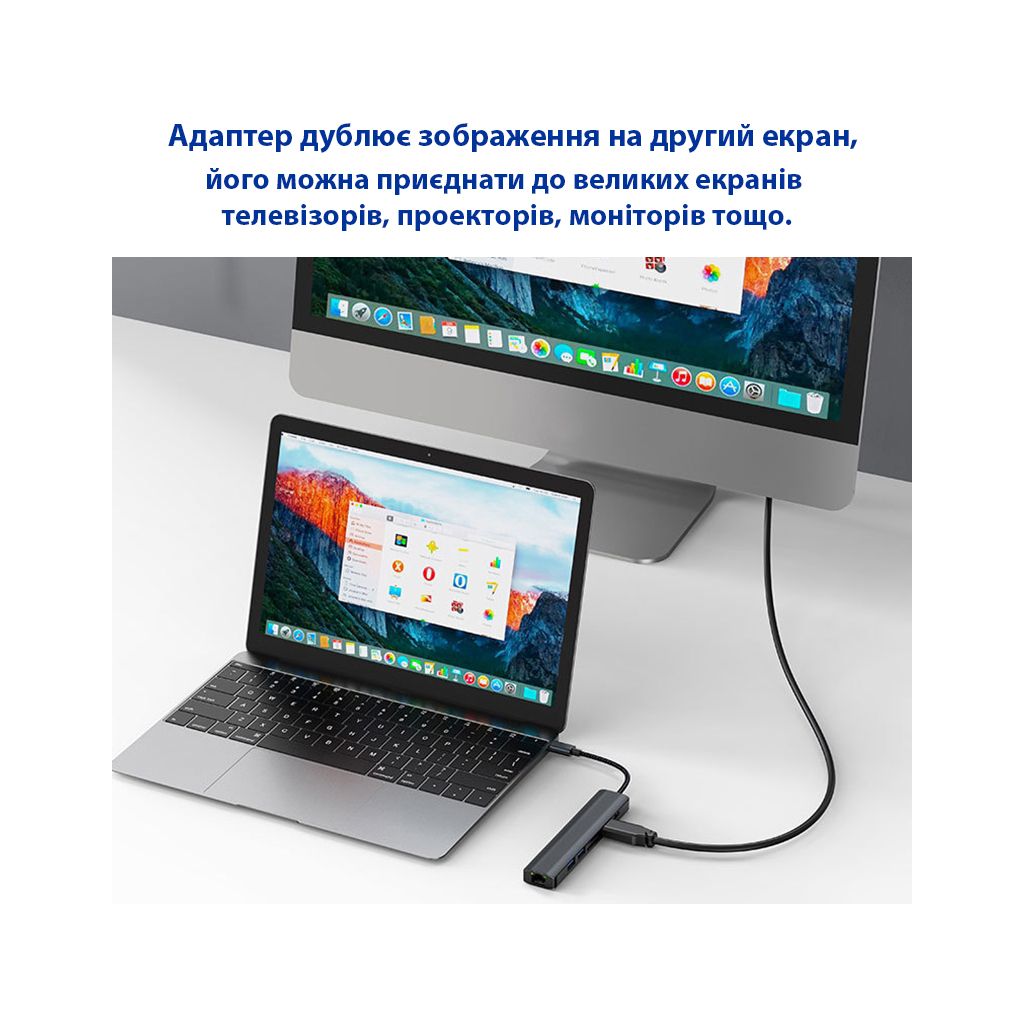 Концентратор Dynamode 7-in-1 USB-C to HDTV 4K/30Hz, 2хUSB3.0, RJ45, USB-C PD 100W, SD/MicroSD (BYL-2303) - фото 7 Концентратор Dynamode 7-in-1 USB-C to HDTV 4K/30Hz, 2хUSB3.0, RJ45, USB-C PD 100W, SD/MicroSD (BYL-2303) - фото 7